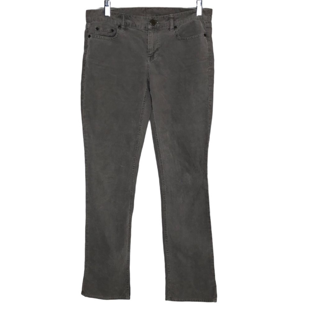 J. Crew gray skinny leg corduroy pants